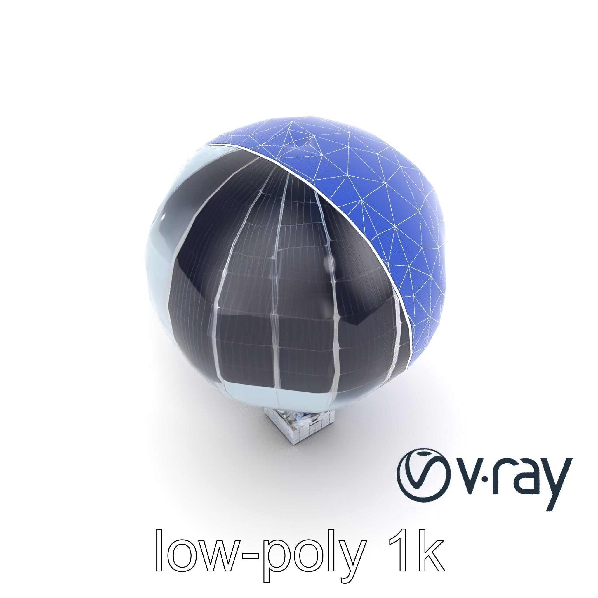 Futuristic Solar-Powered Balloon model pack Low-poly 3D model_12