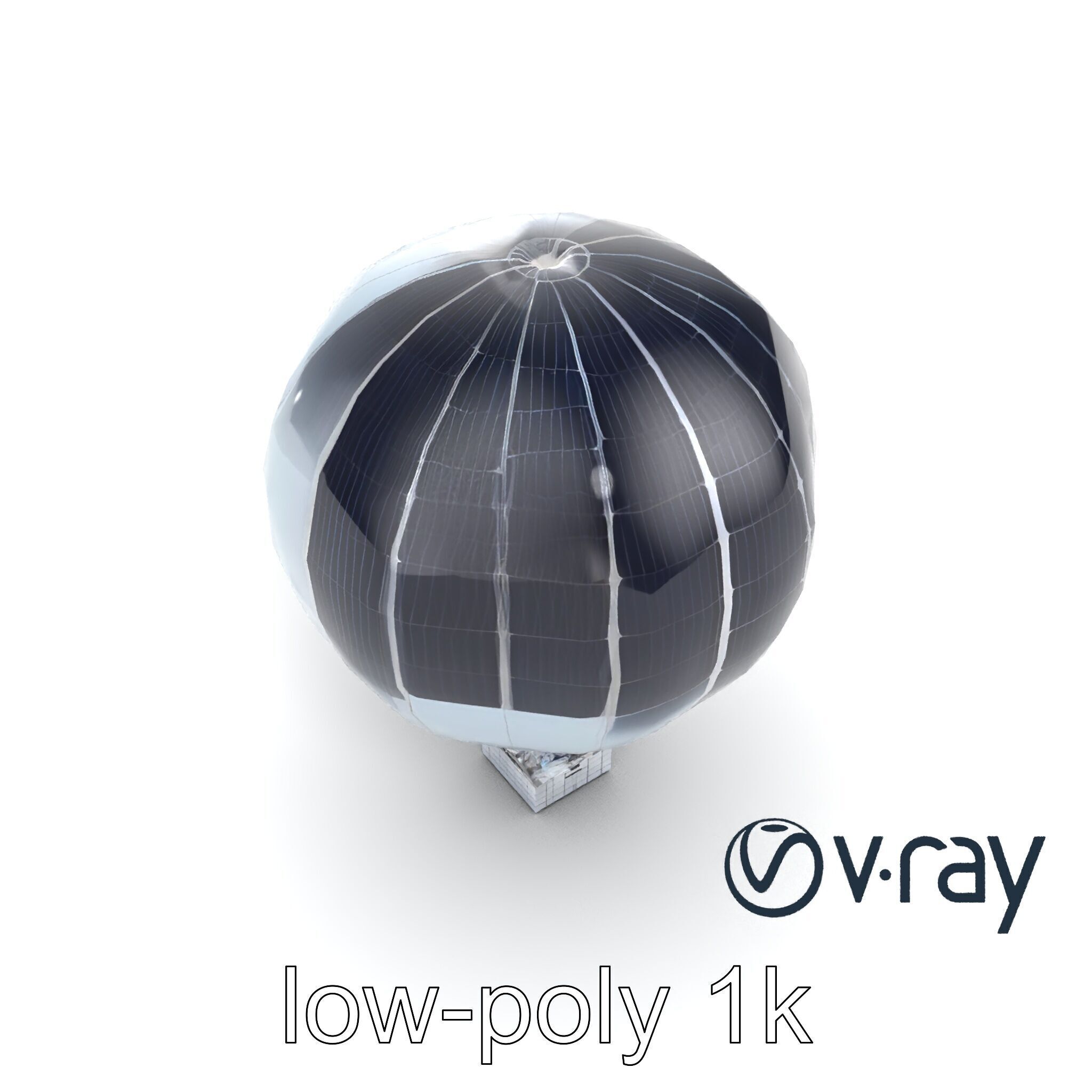 Futuristic Solar-Powered Balloon model pack Low-poly 3D model_8