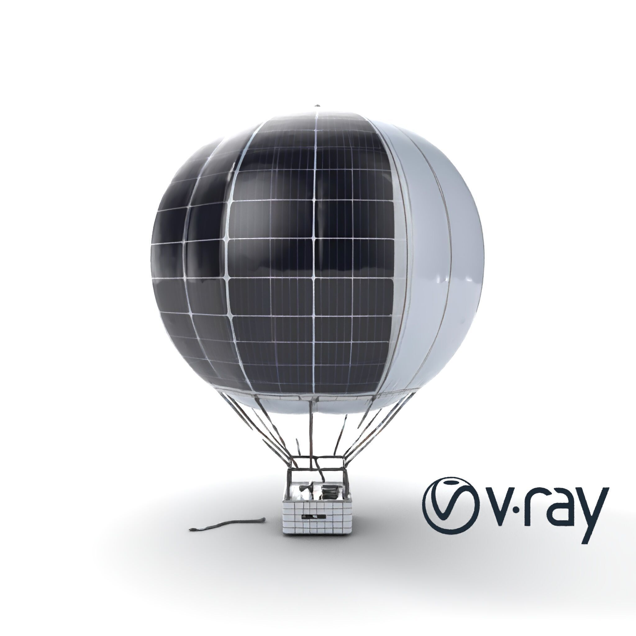 Futuristic Solar-Powered Balloon model pack Low-poly 3D model_18