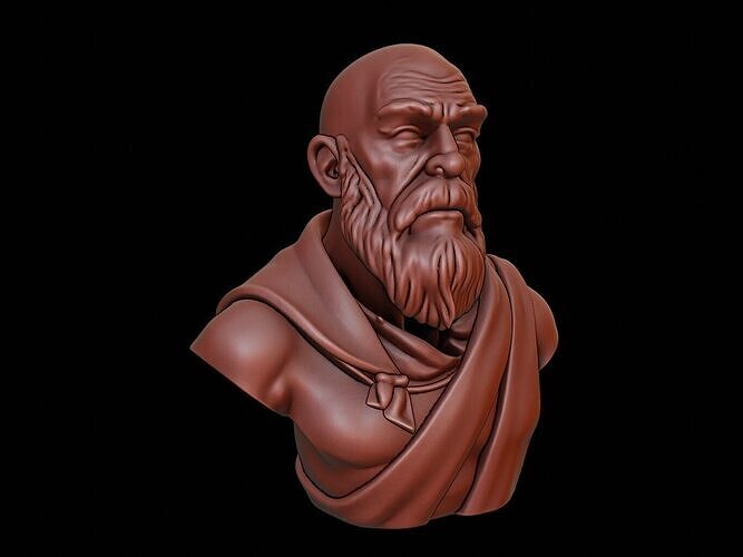 Monk Bust 3D print model