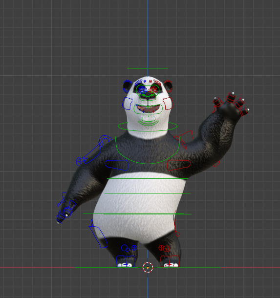 Panda 3D Model Rigged Textured Low-poly 3D model_10