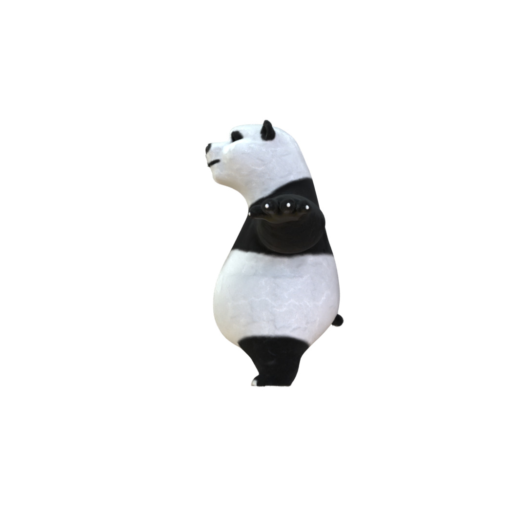 Panda 3D Model Rigged Textured Low-poly 3D model_8