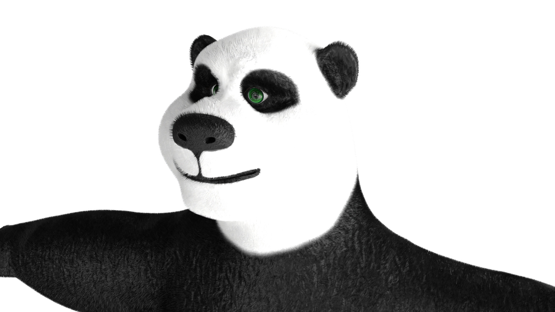 Panda 3D Model Rigged Textured Low-poly 3D model_2