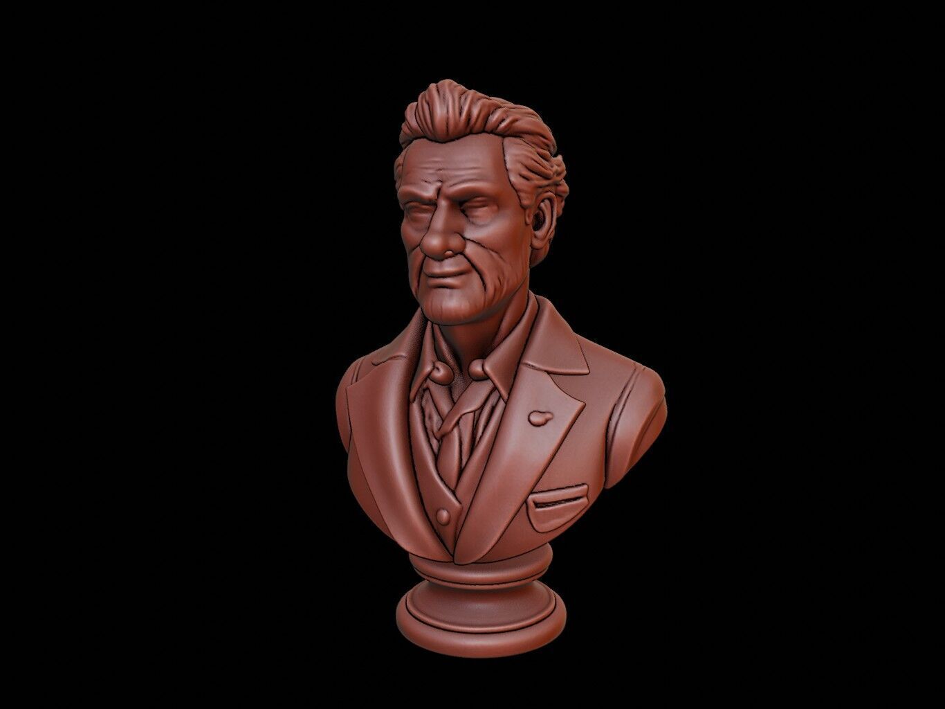 Musician Bust 3D print model_2