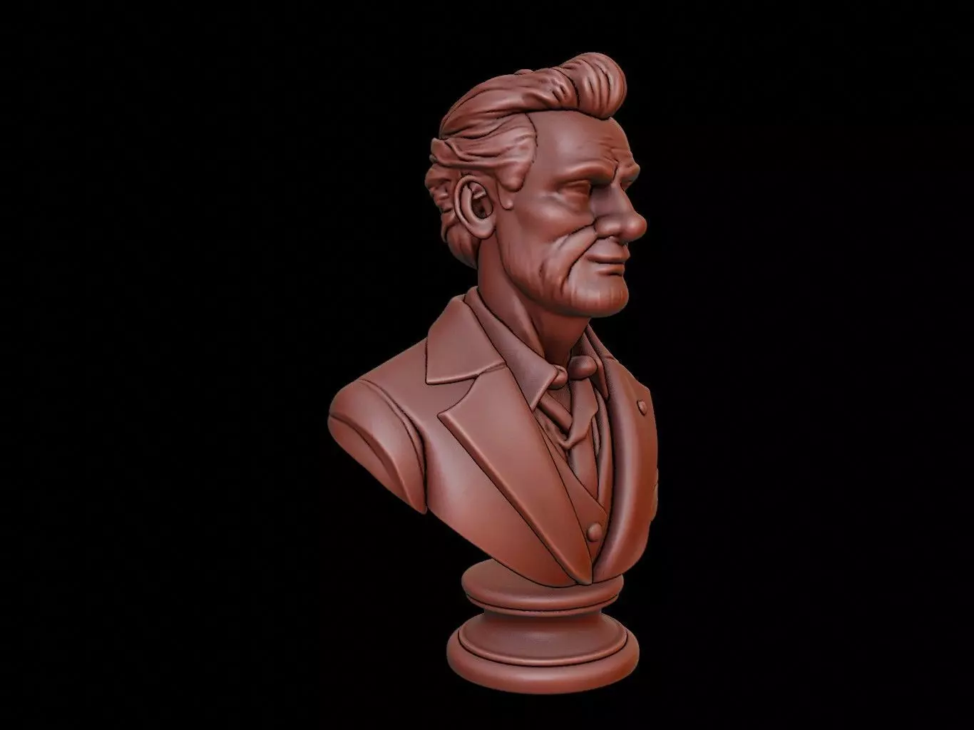 Musician Bust 3D print model_0