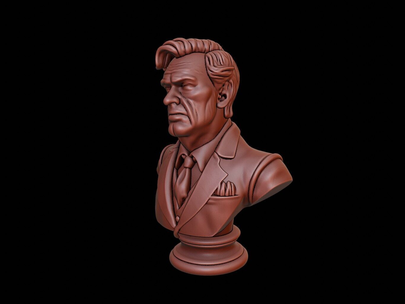 Musician Bust 3D print model_2
