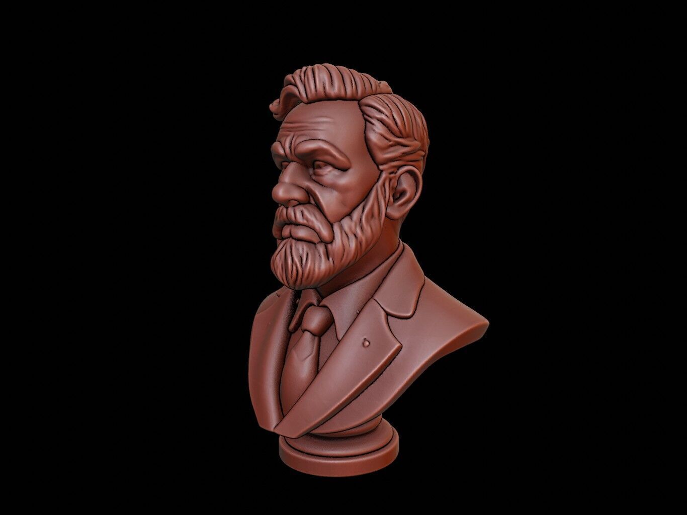 Painter Bust 3D print model_2