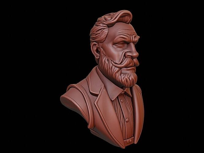 Painter Bust 3D print model