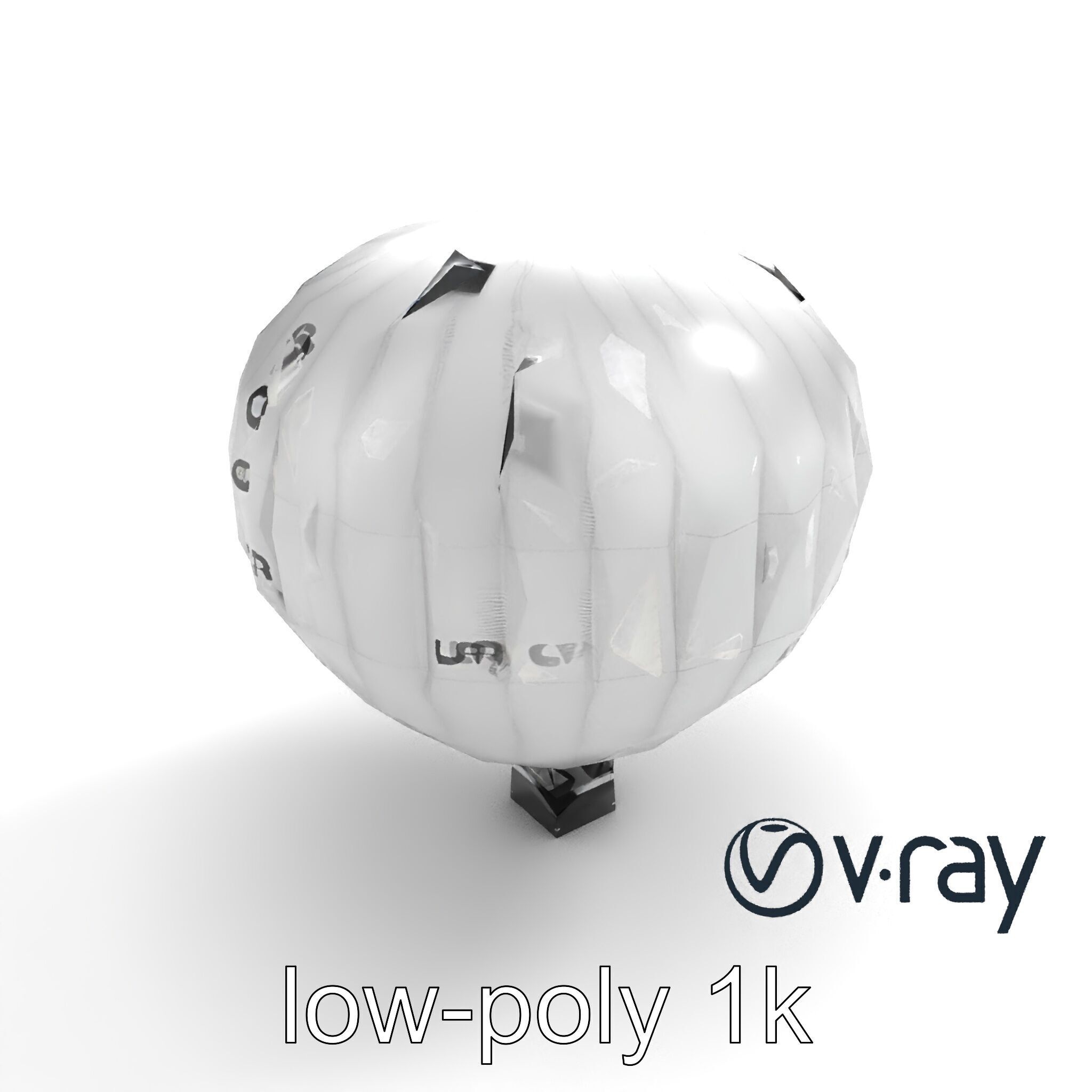 Modern High-Altitude Balloon 3D model pack Low-poly 3D model_5