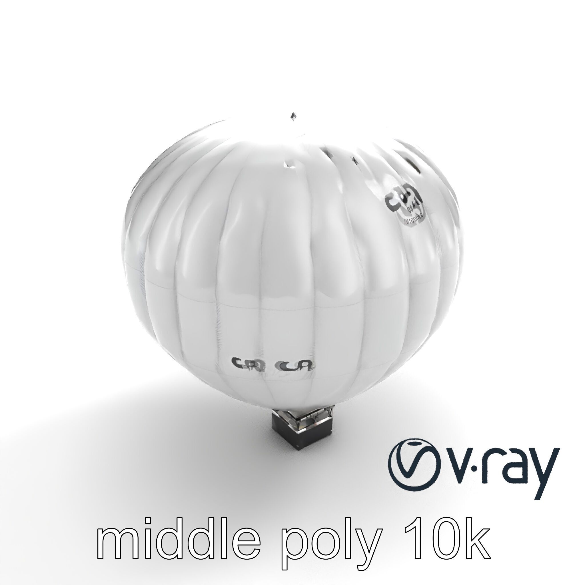 Modern High-Altitude Balloon 3D model pack Low-poly 3D model_4