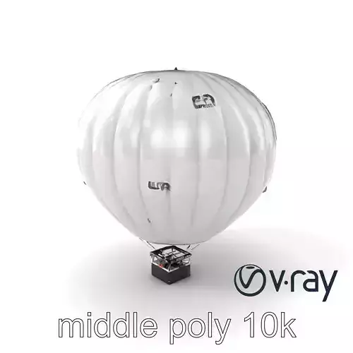 Modern High-Altitude Balloon 3D model pack Low-poly 3D model