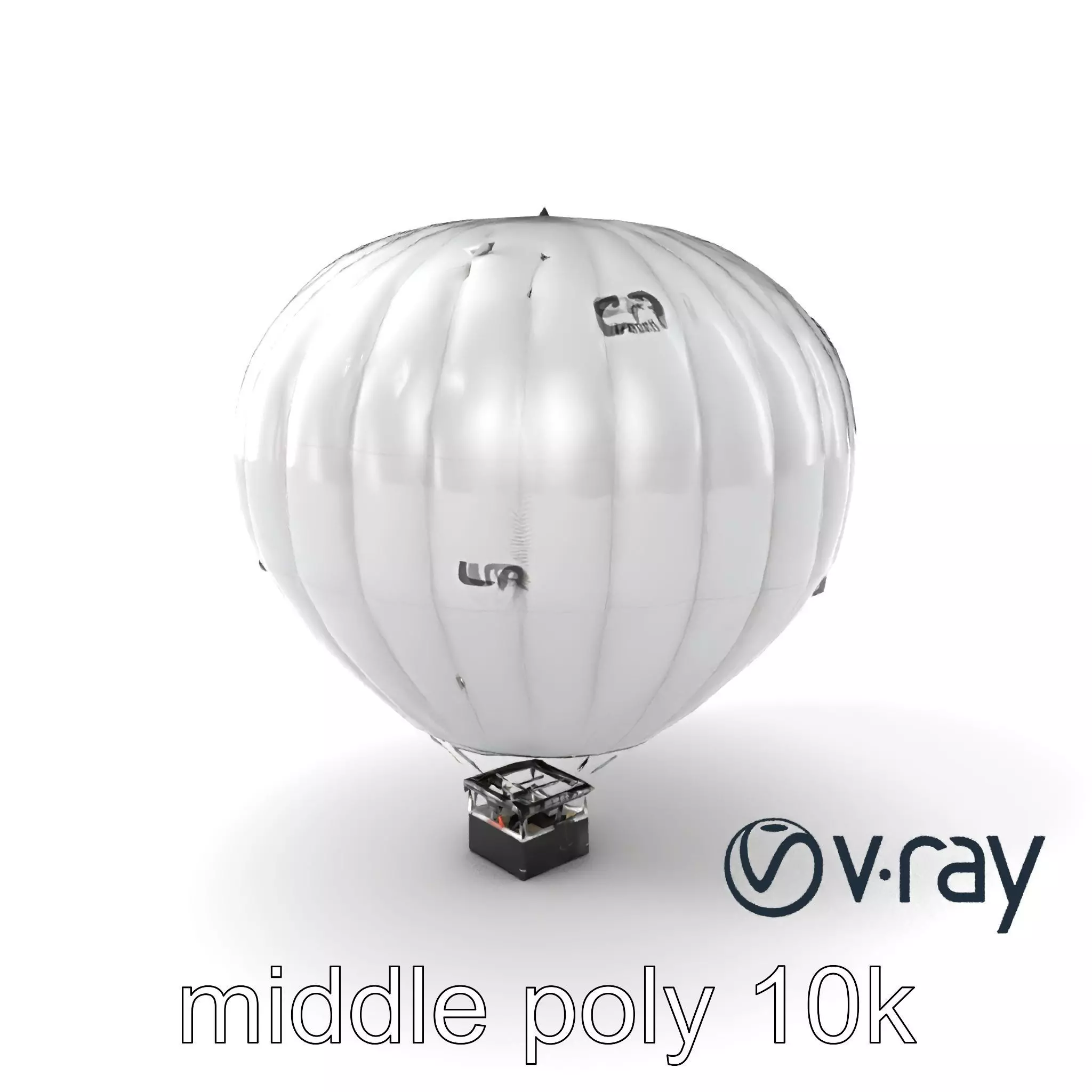Modern High-Altitude Balloon 3D model pack Low-poly 3D model_0