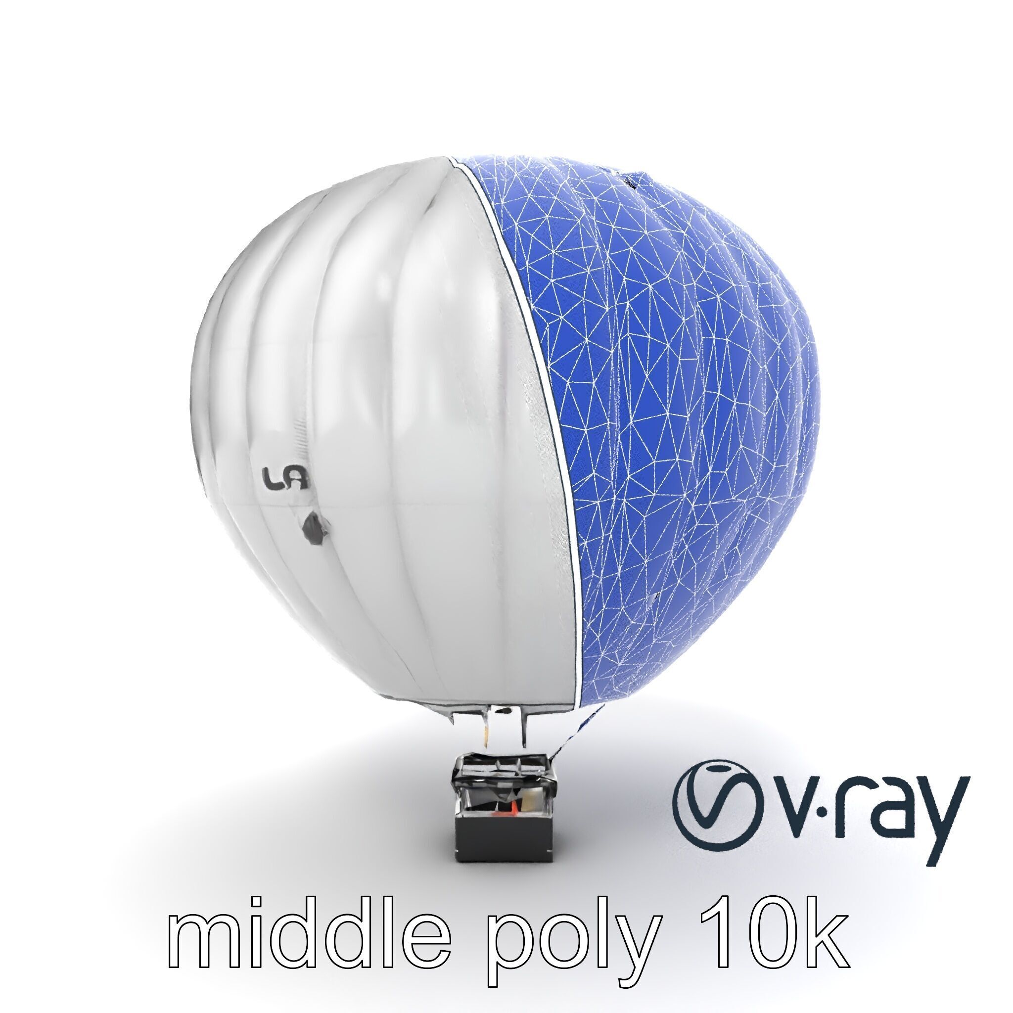 Modern High-Altitude Balloon 3D model pack Low-poly 3D model_20