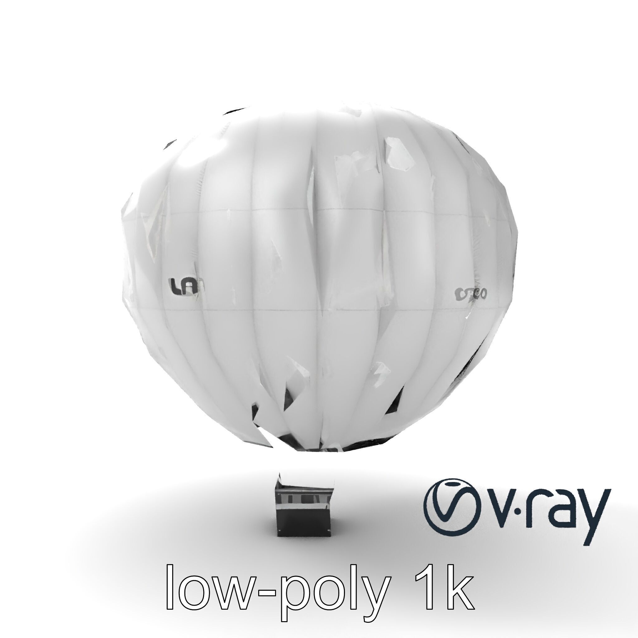 Modern High-Altitude Balloon 3D model pack Low-poly 3D model_21