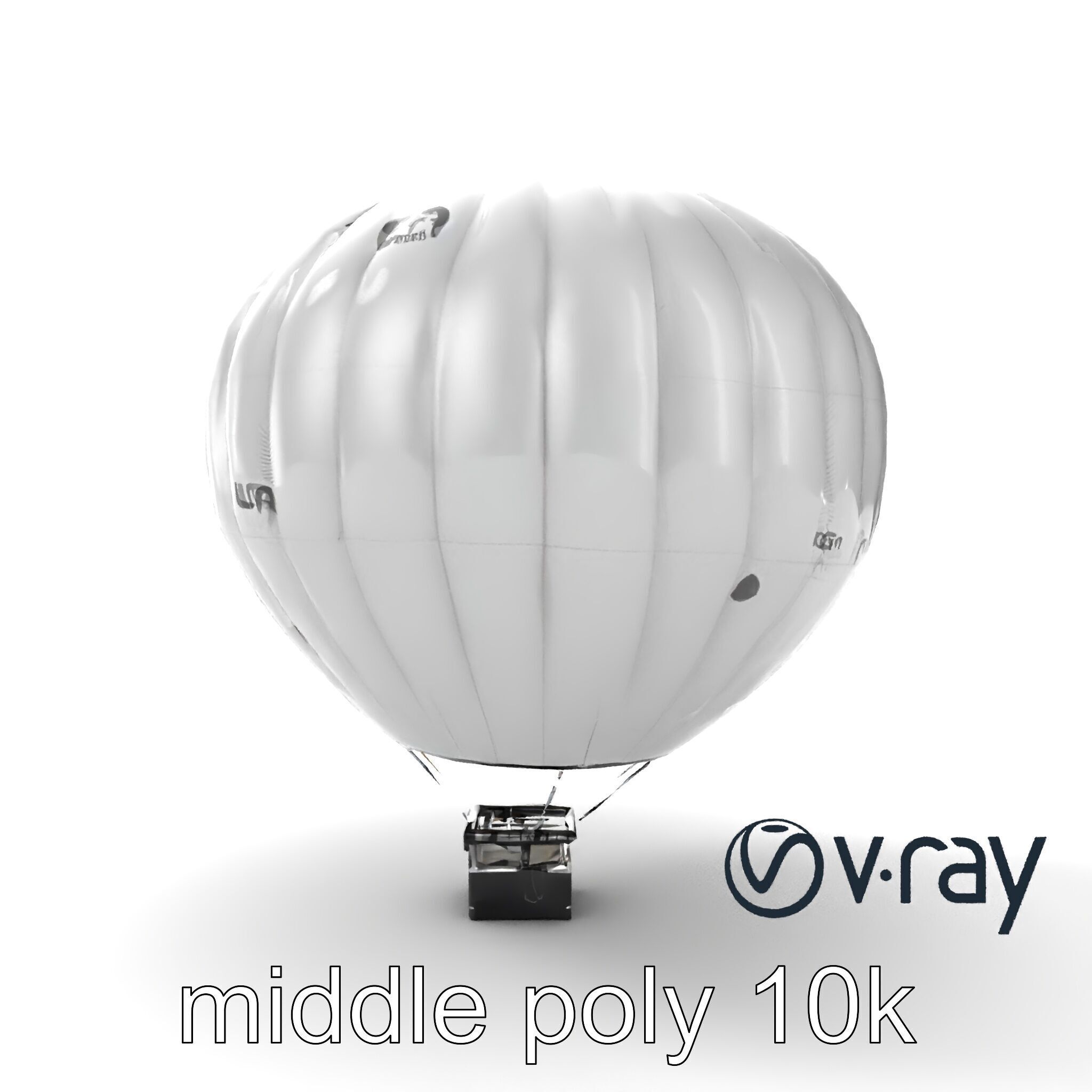 Modern High-Altitude Balloon 3D model pack Low-poly 3D model_10