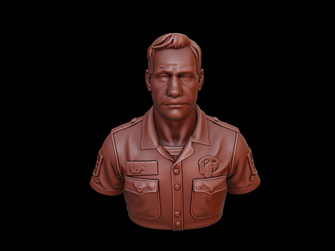 Paramedic Bust 3D print model_1