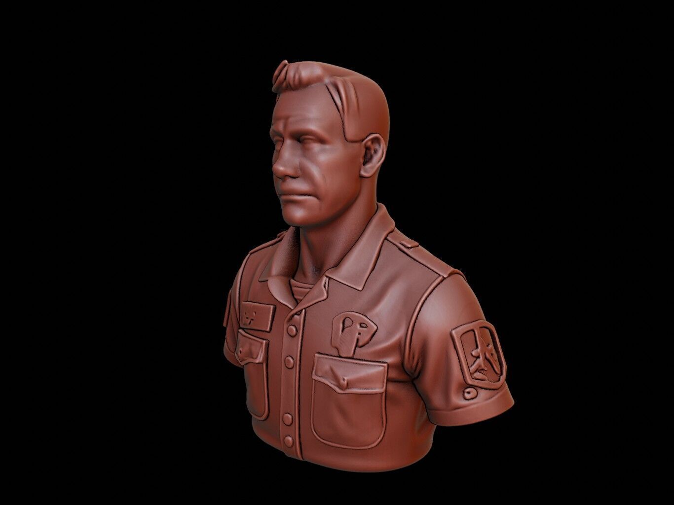Paramedic Bust 3D print model_2