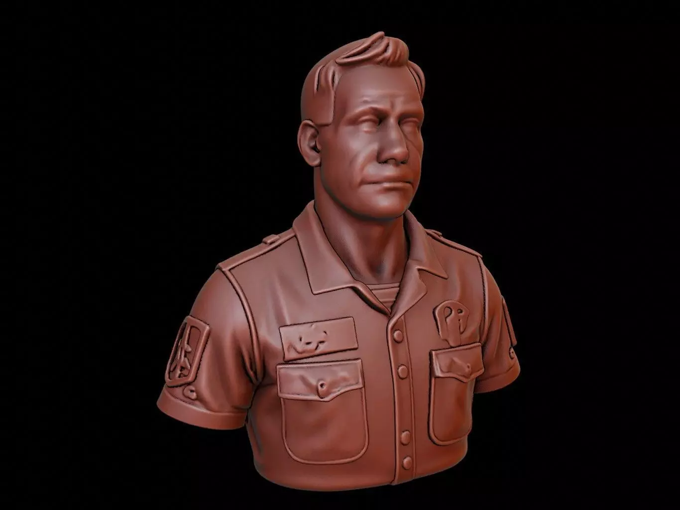 Paramedic Bust 3D print model_0