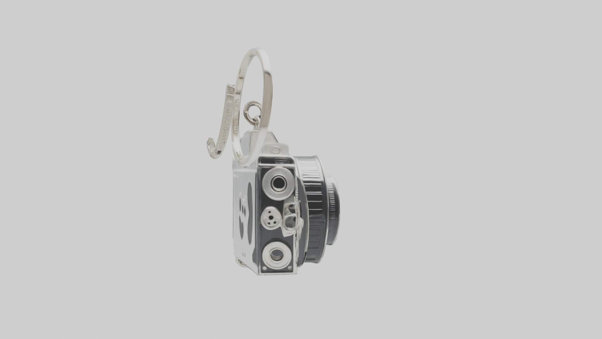 Camera film reel keychain model Low-poly 3D model_18