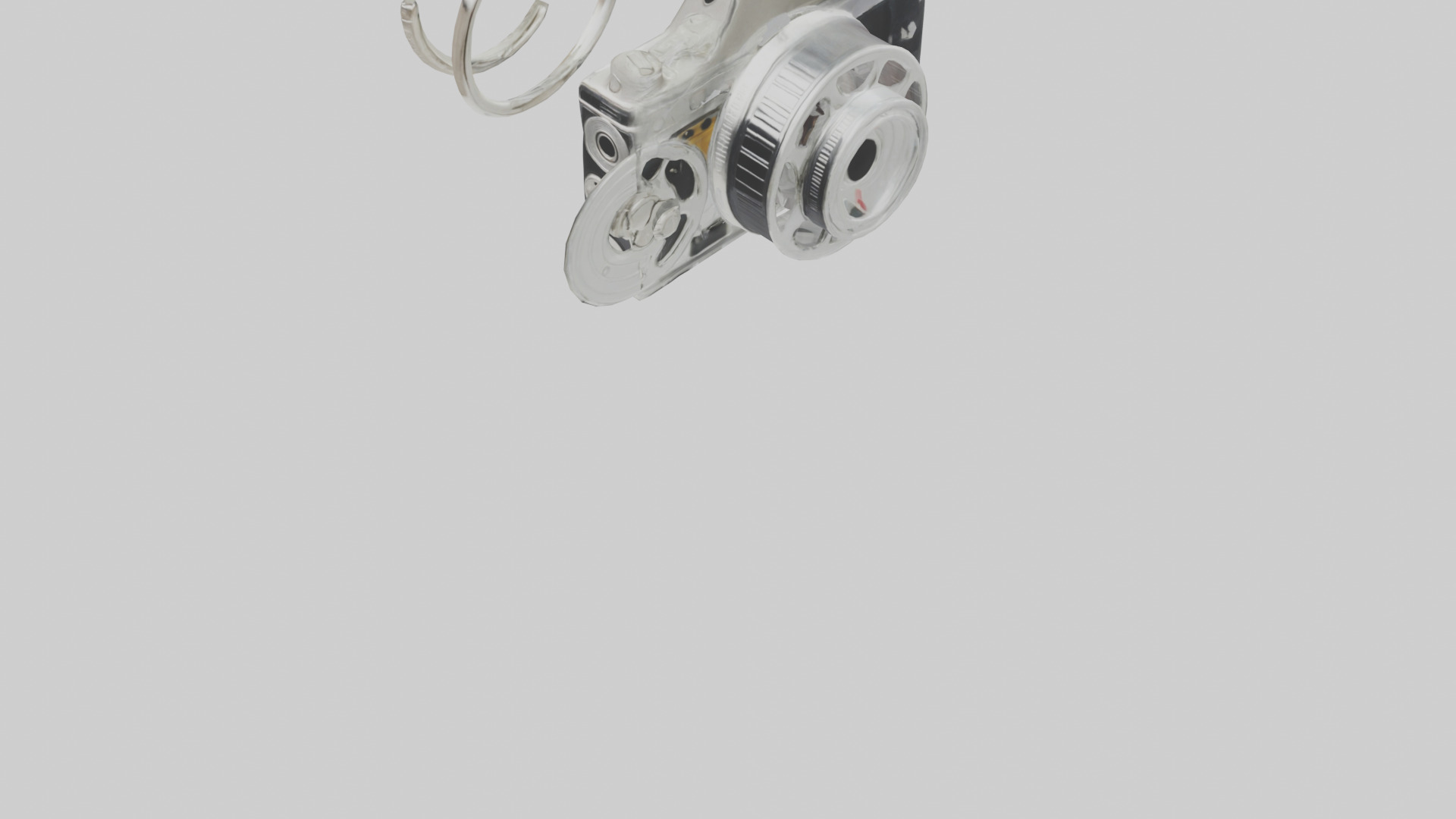 Camera film reel keychain model Low-poly 3D model_5