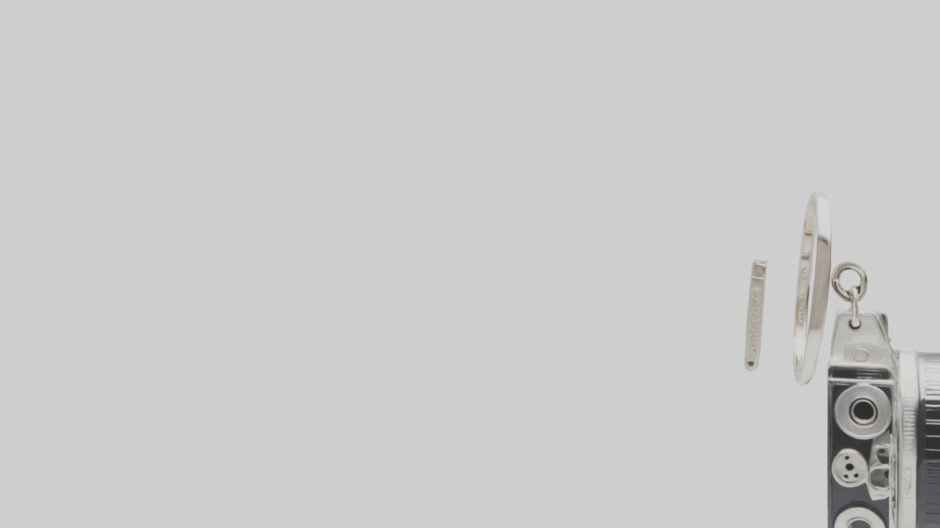 Camera film reel keychain model Low-poly 3D model_21