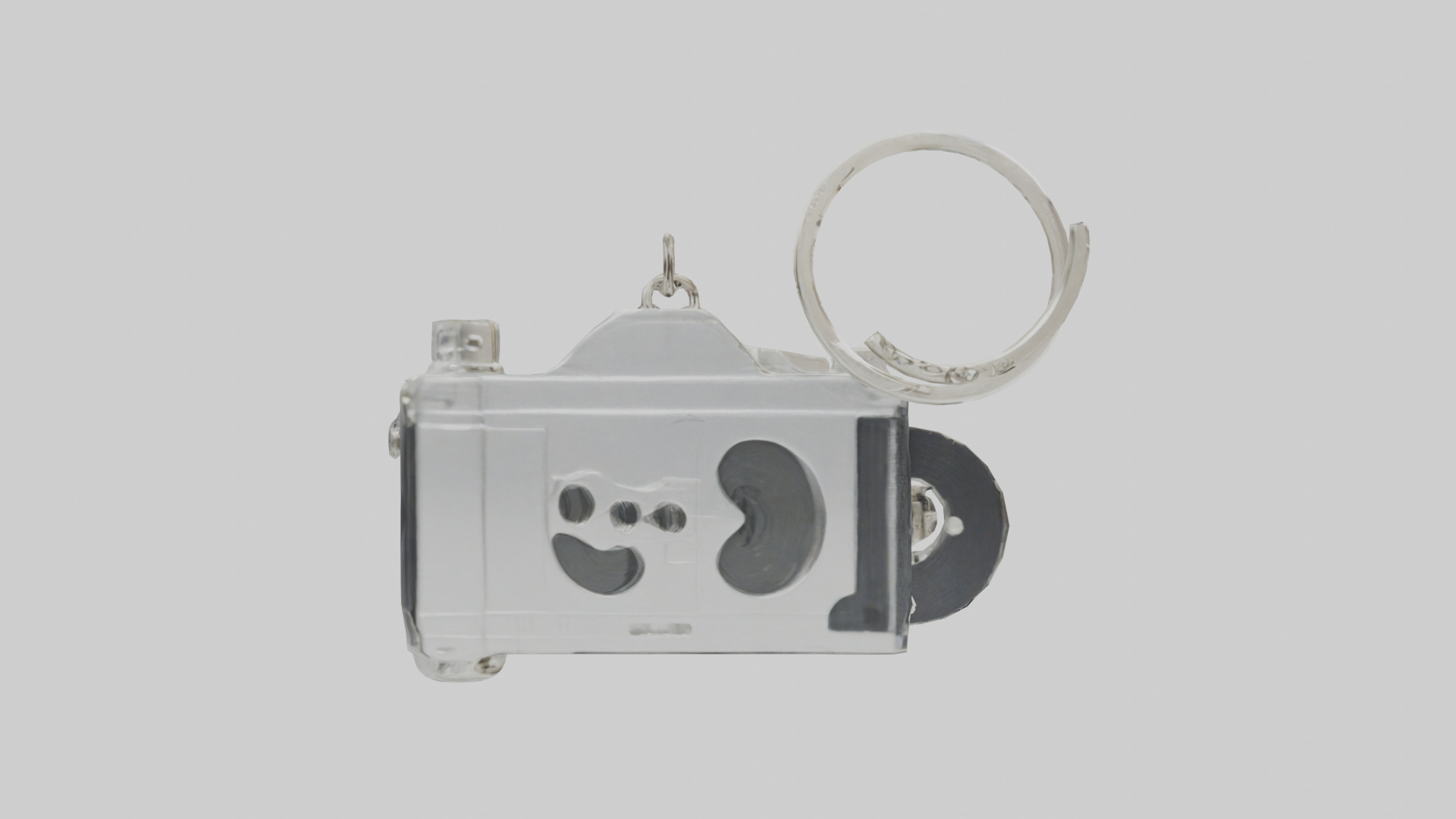 Camera film reel keychain model Low-poly 3D model_23