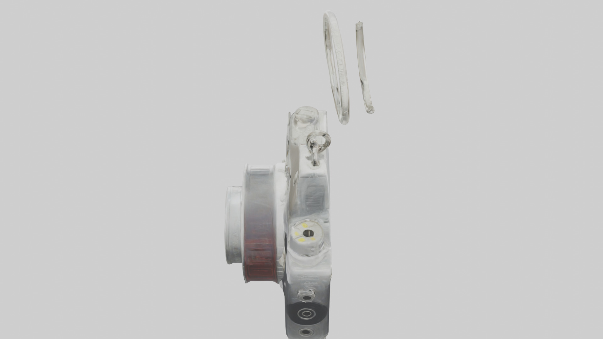 Camera film reel keychain model Low-poly 3D model_25