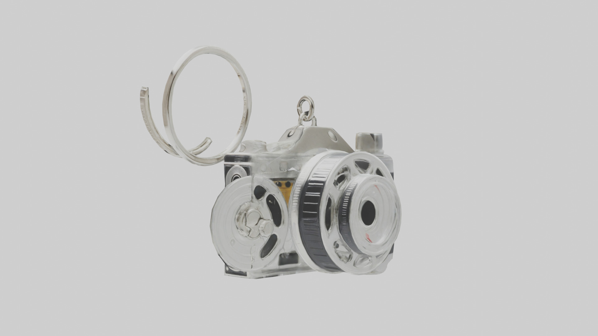 Camera film reel keychain model Low-poly 3D model_8