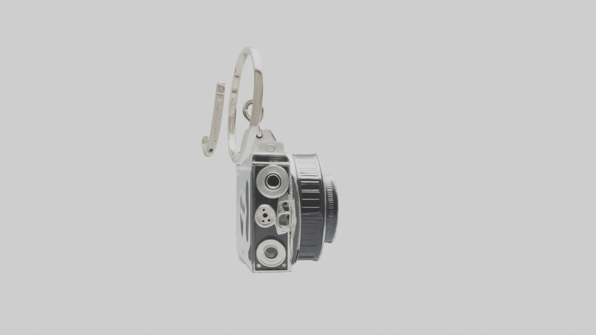 Camera film reel keychain model Low-poly 3D model_20