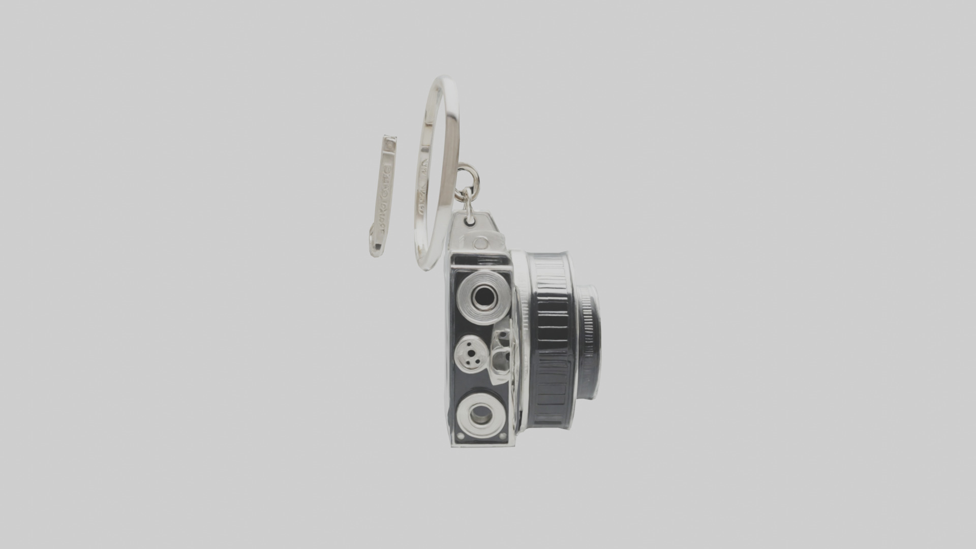 Camera film reel keychain model Low-poly 3D model_19