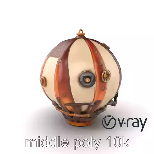 Steampunk Balloon Ornate Brass Rimmed Model Pack