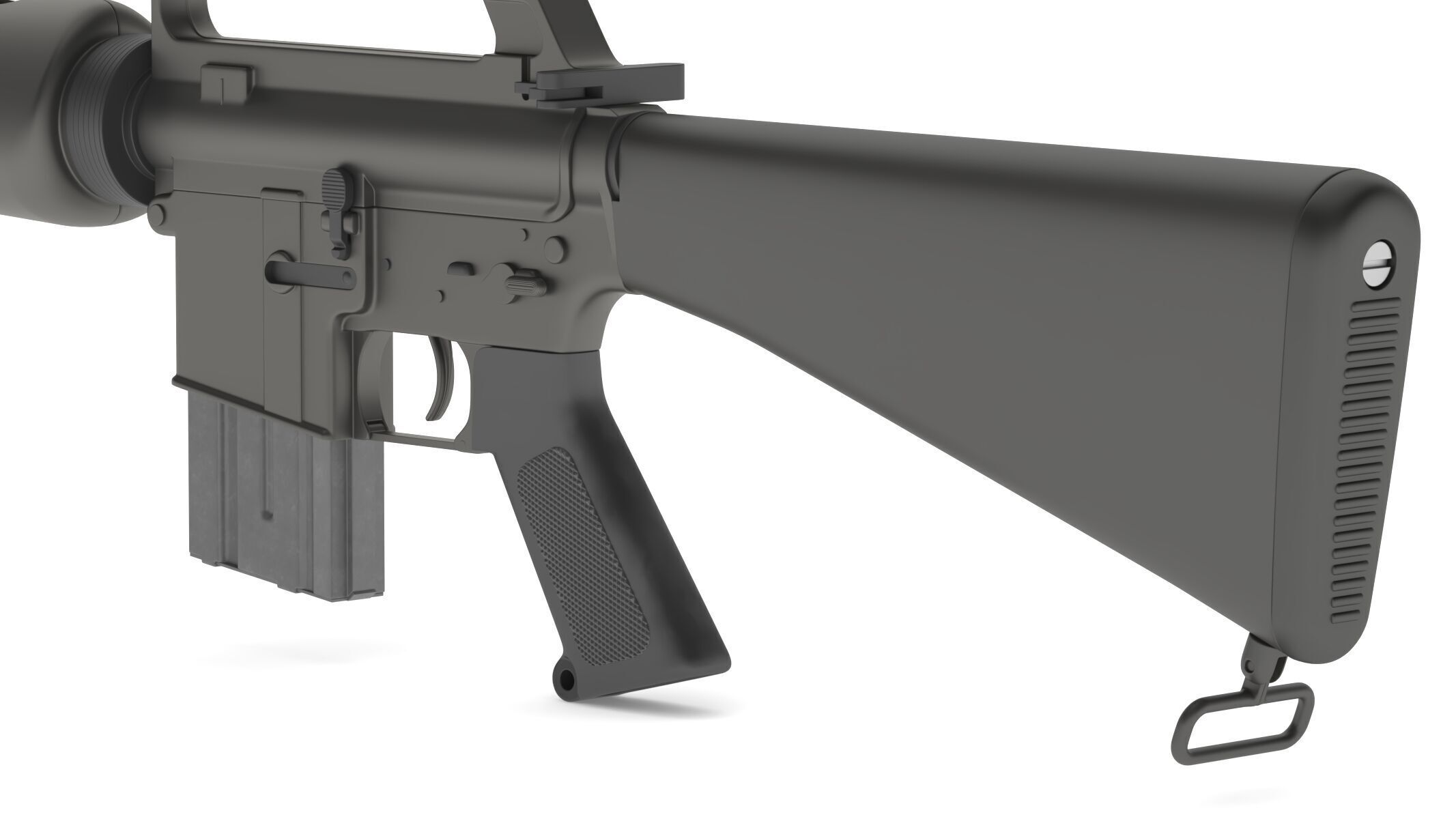 Assault Rifle Xm16E1  3D model_11