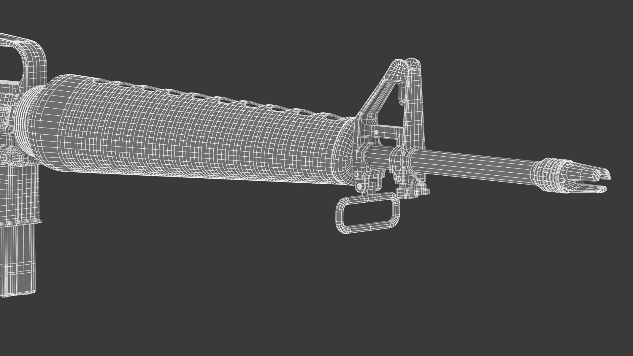 Assault Rifle Xm16E1  3D model_23