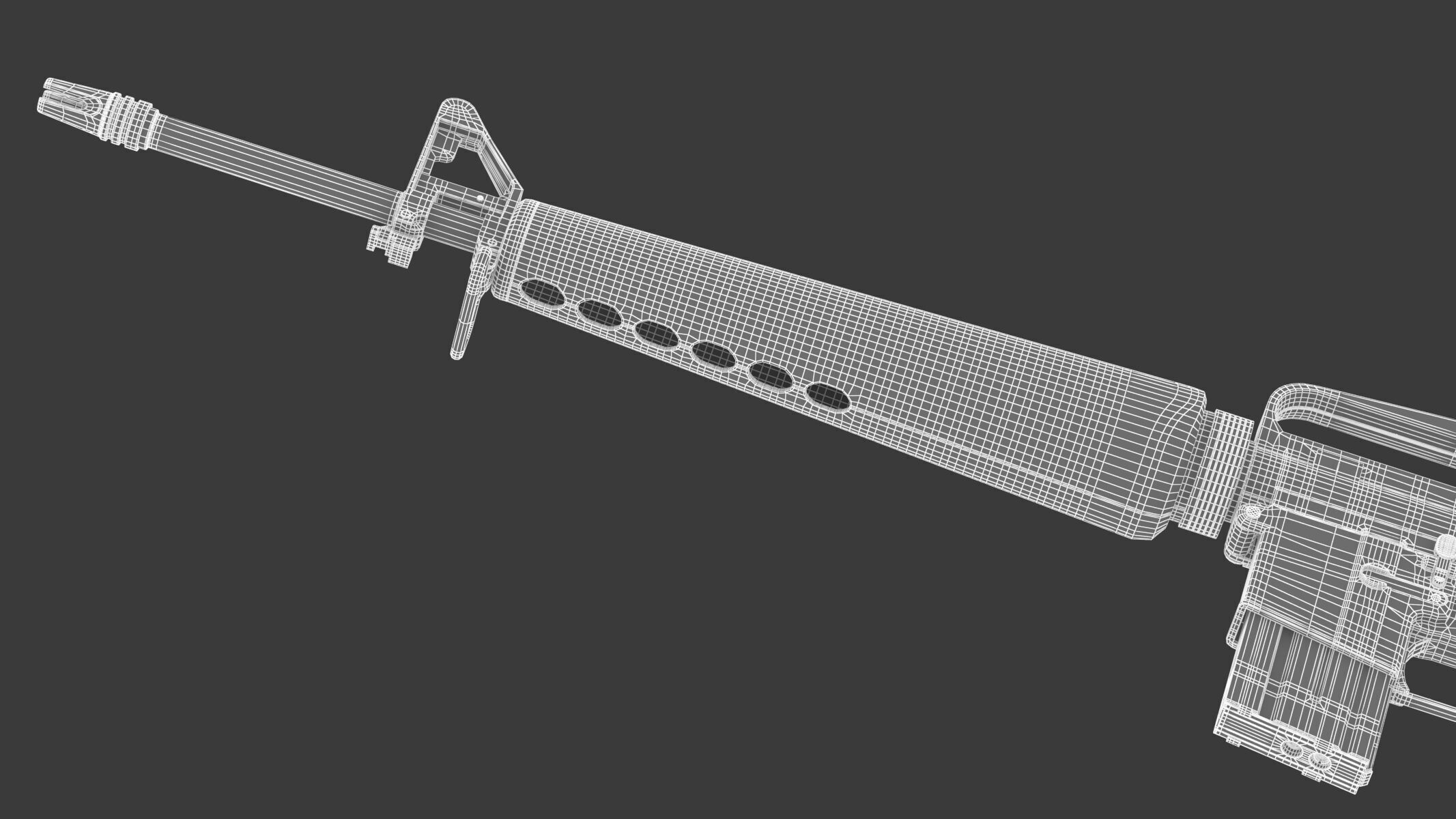 Assault Rifle Xm16E1  3D model_27