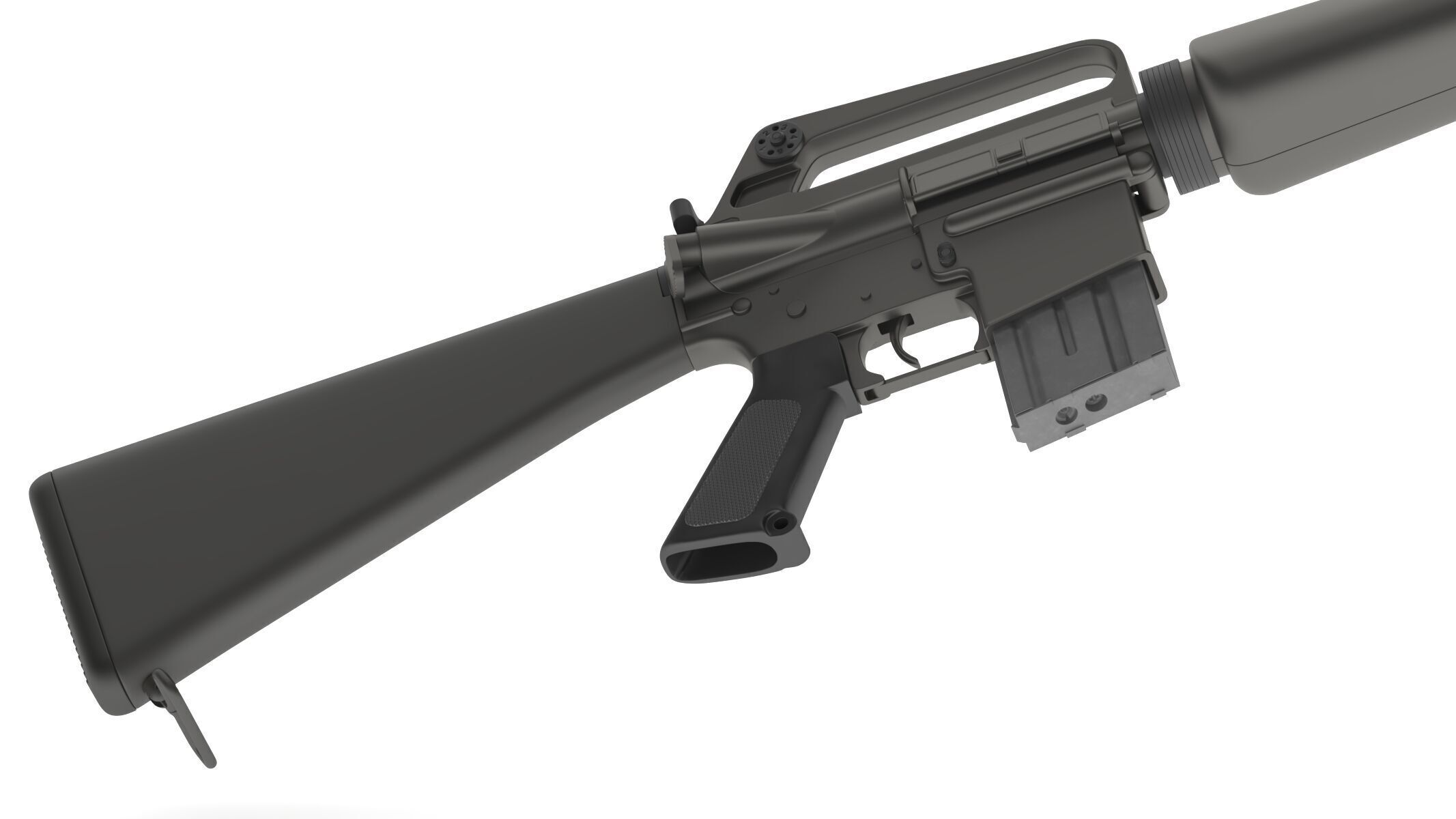 Assault Rifle Xm16E1  3D model_13