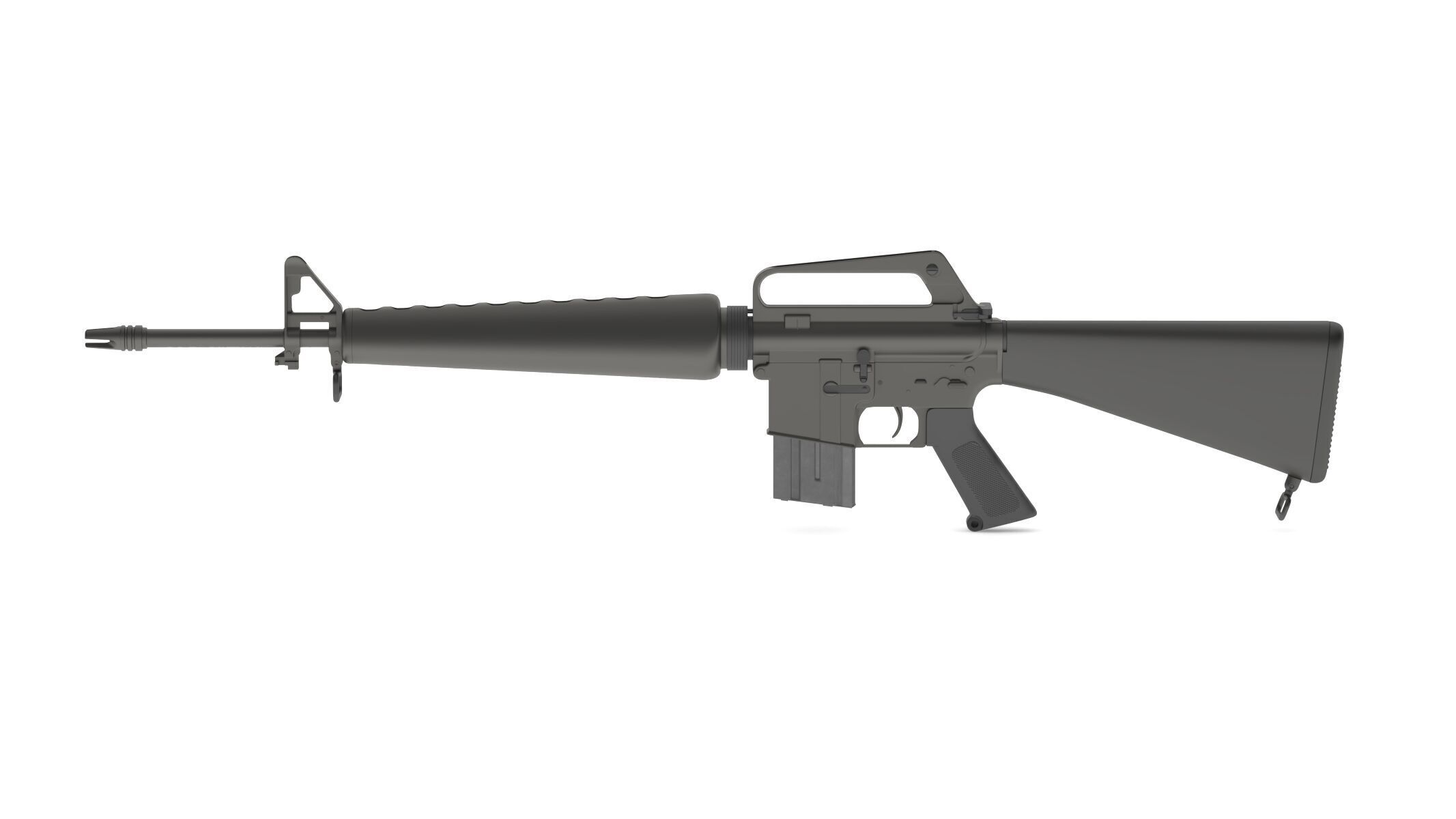 Assault Rifle Xm16E1  3D model_5