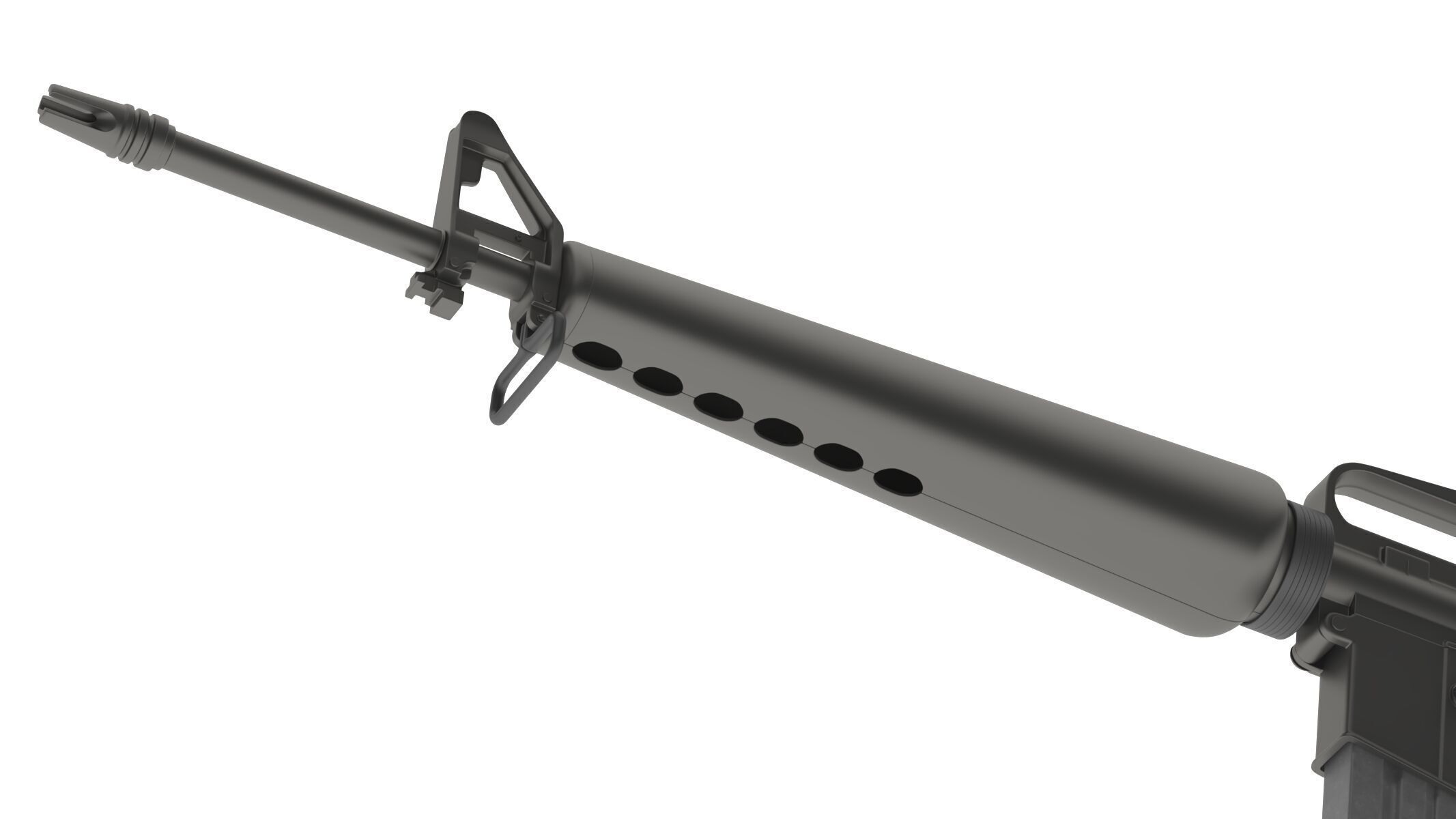 Assault Rifle Xm16E1  3D model_12