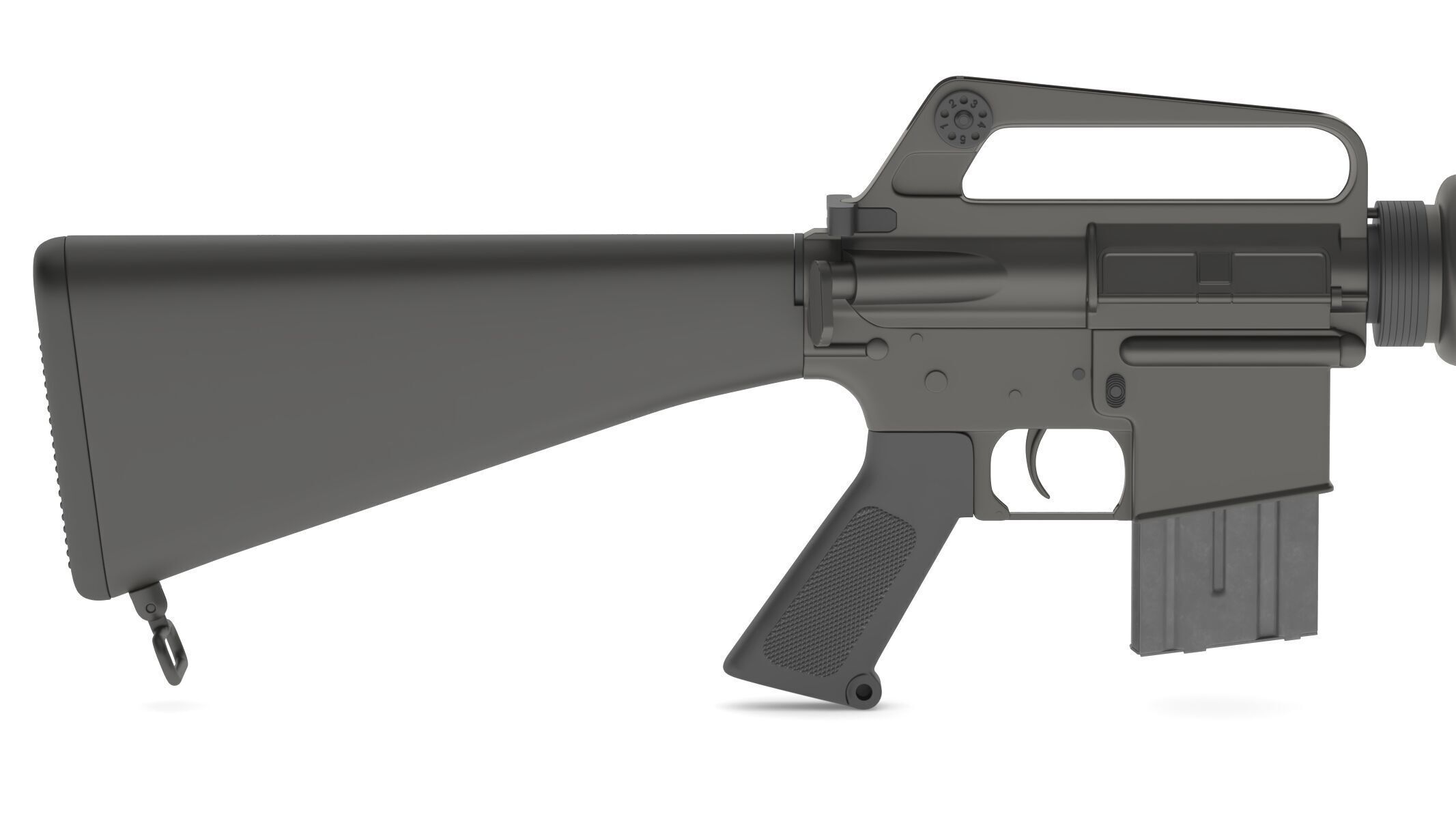 Assault Rifle Xm16E1  3D model_9