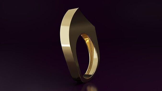 free form ring N55 3D print model
