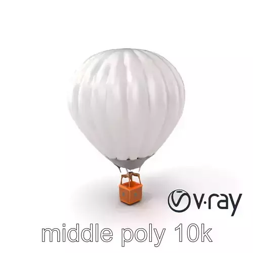 Futuristic Metallic Hot Air Balloon model pack