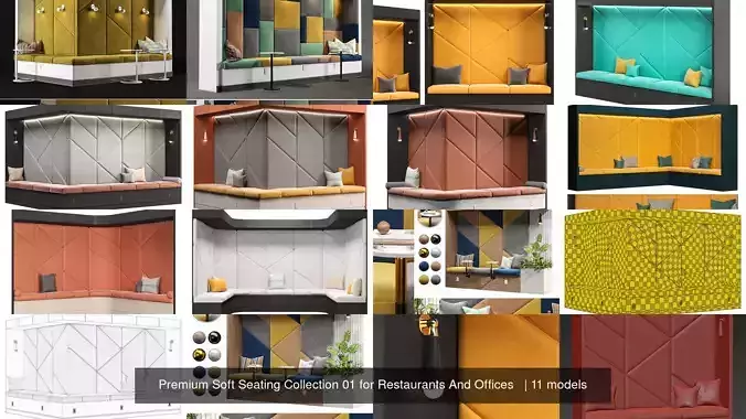 Premium Soft Seating Collection 01 for Restaurants And Offices   