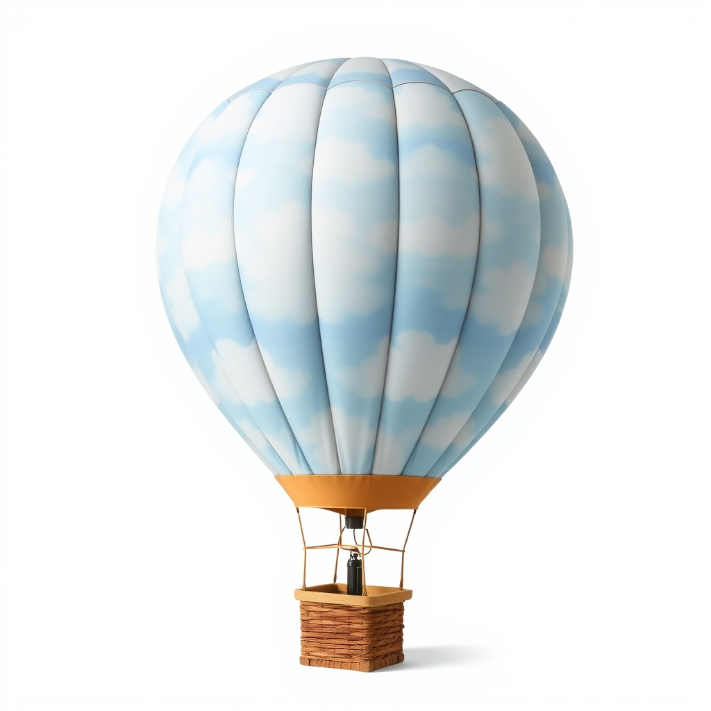 Classic Hot Air Balloon Cloudy Sky model pack Low-poly 3D model_3