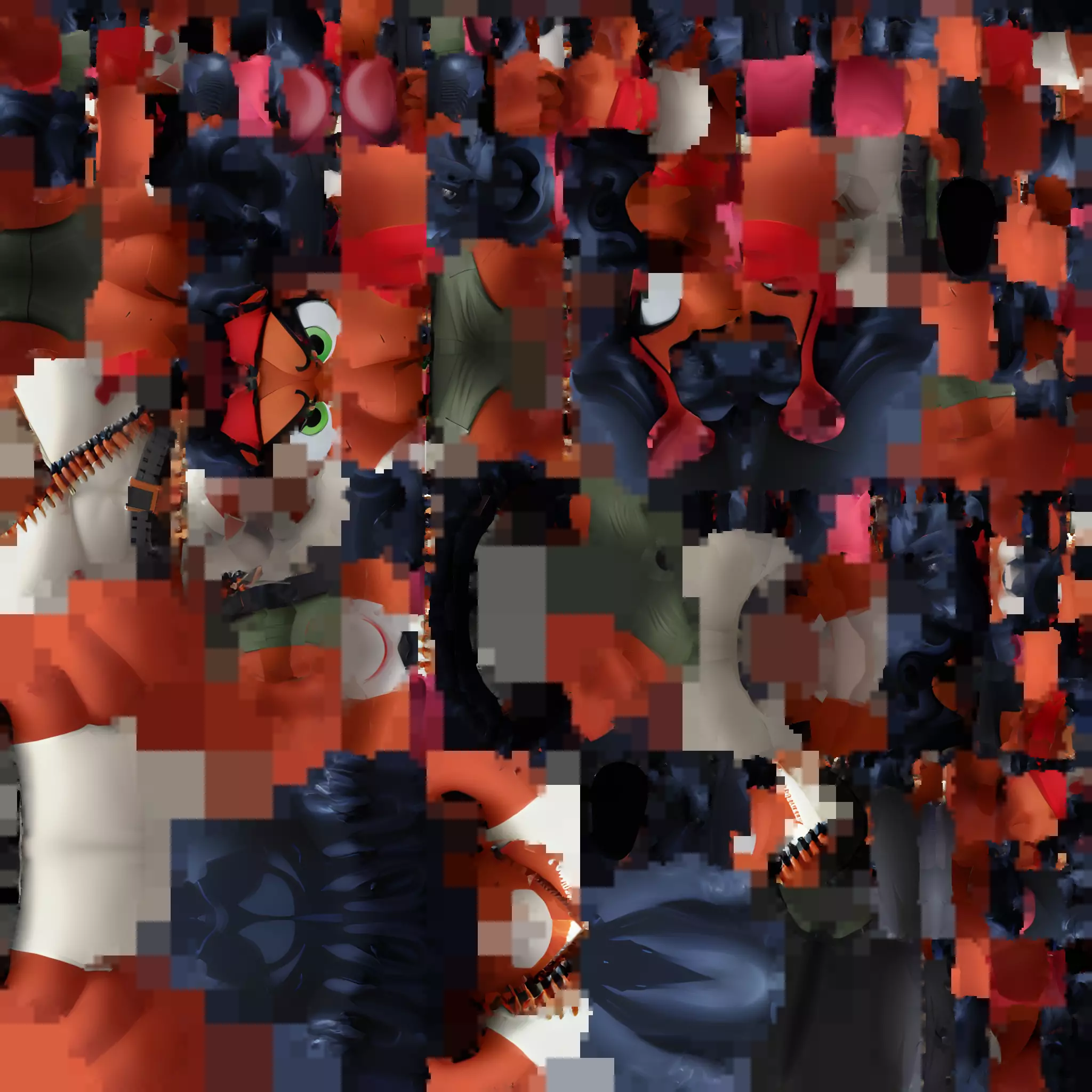 walls and design graphic 3D model_0