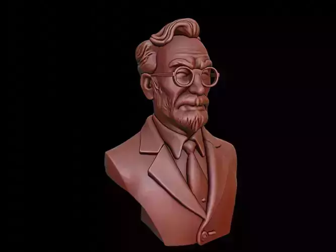 Physicist Bust 3D print model