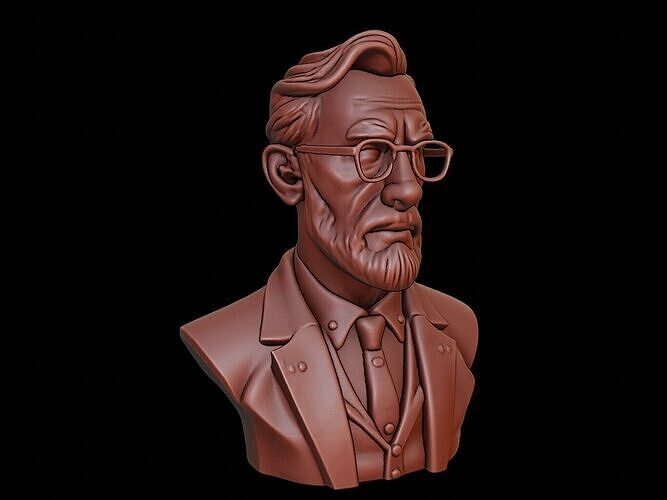 Physicist Bust 3D print model