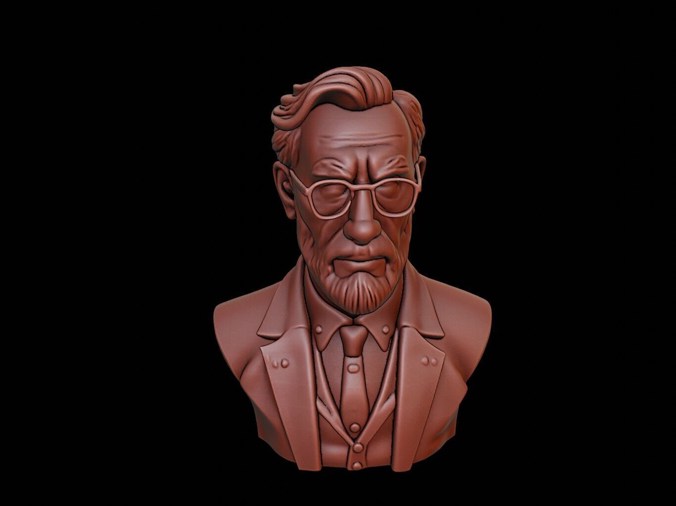 Physicist Bust 3D print model_1