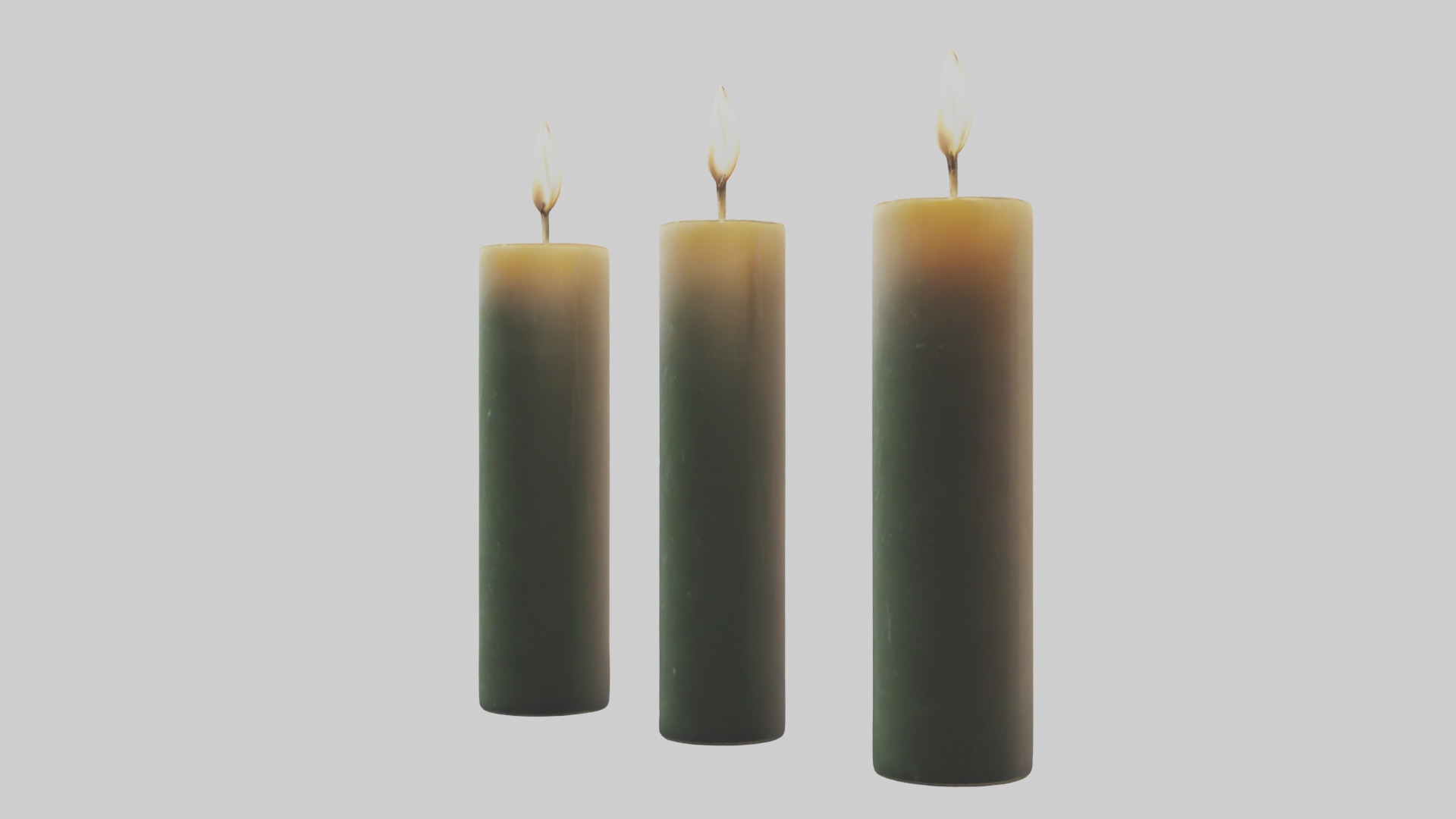 Candles model Low-poly 3D model_11