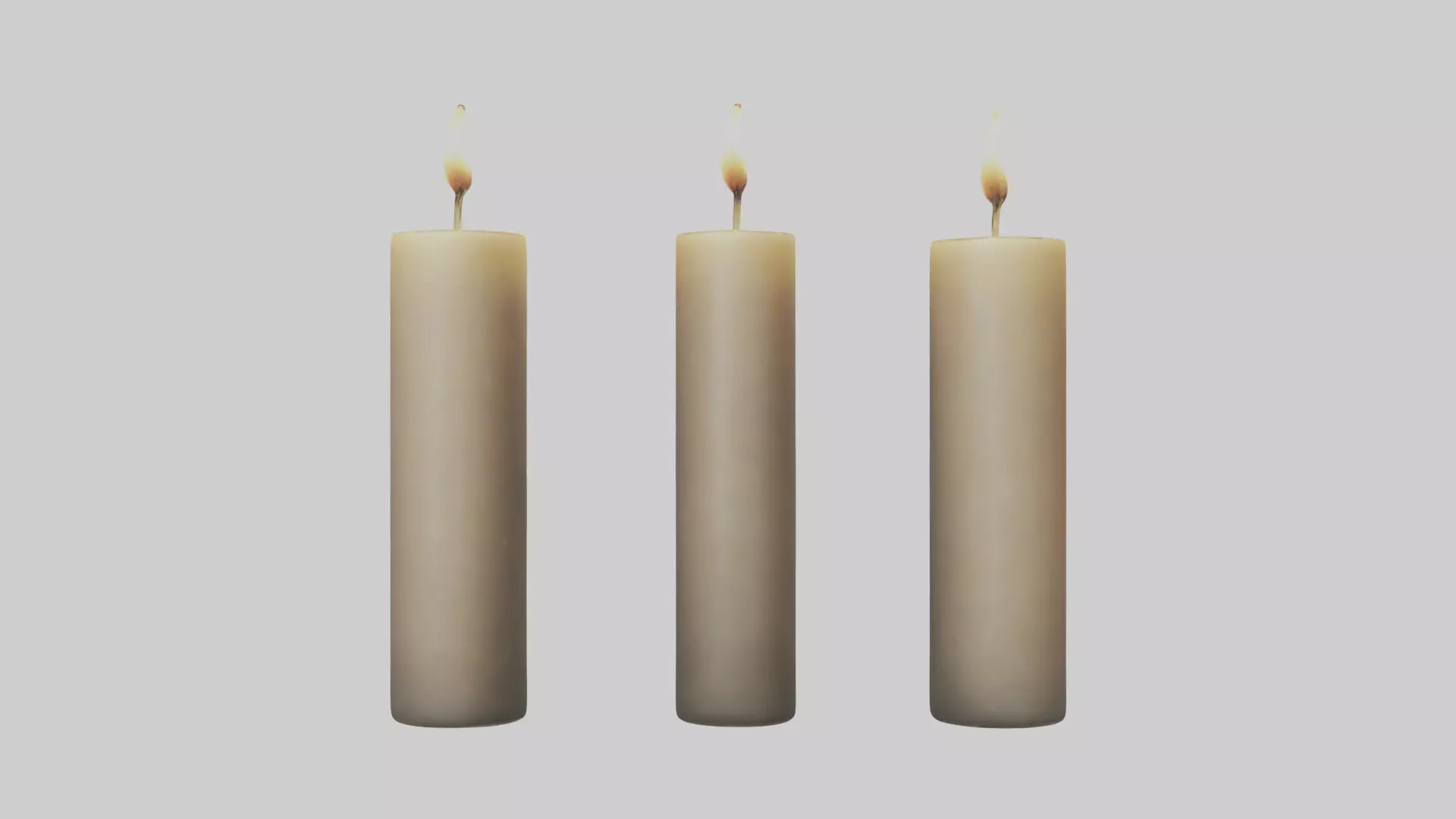 Candles model Low-poly 3D model_0