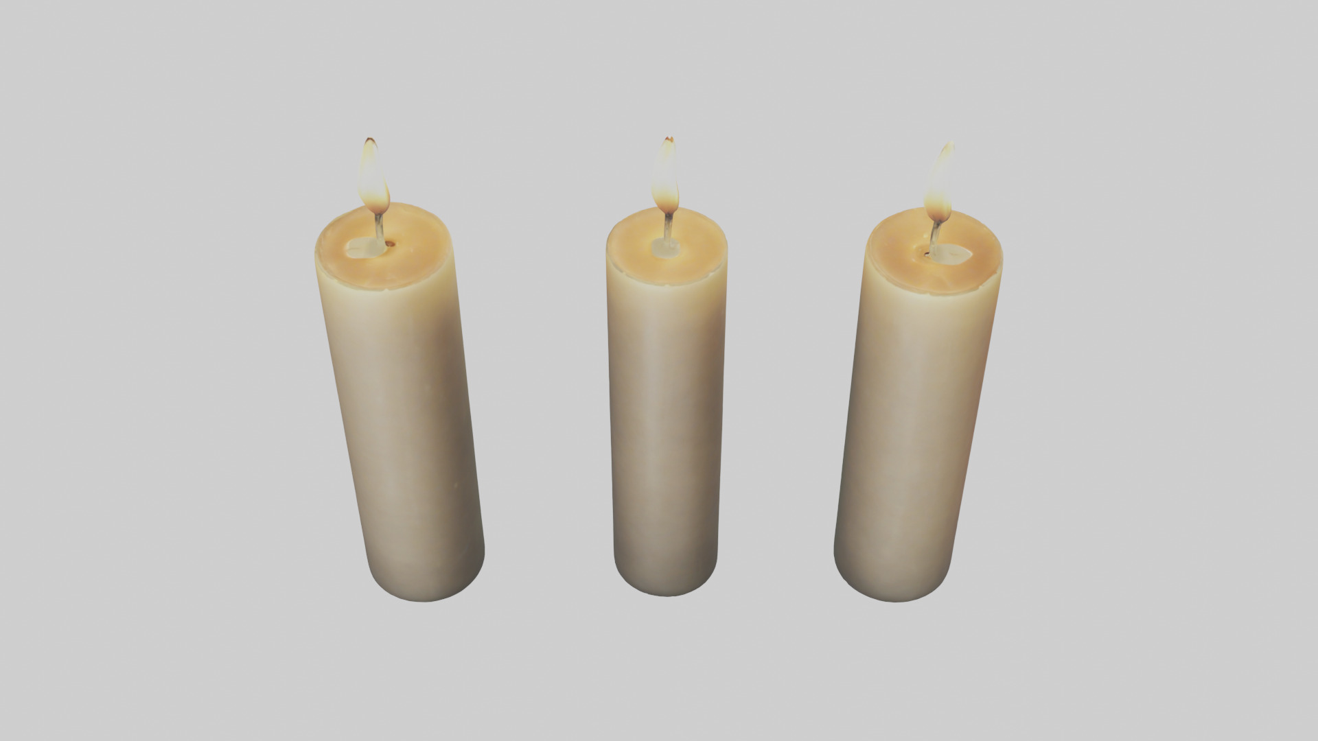 Candles model Low-poly 3D model_25
