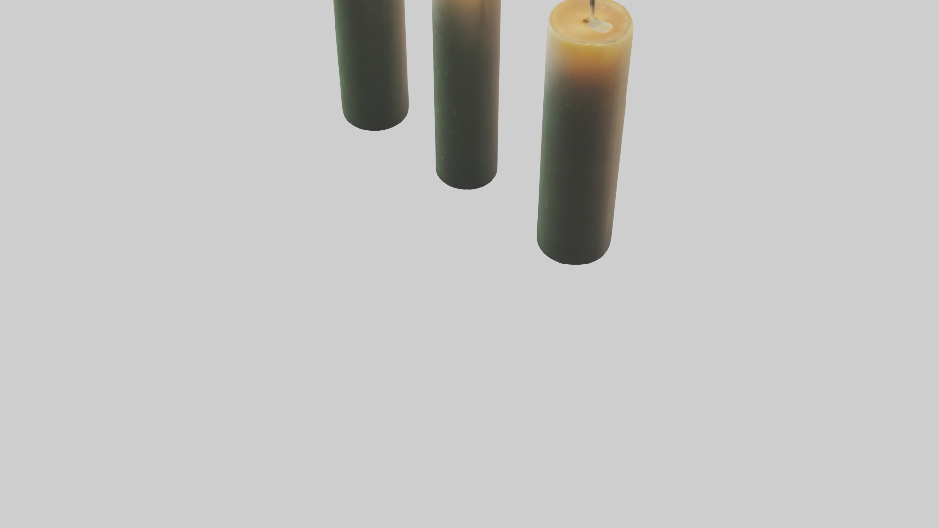 Candles model Low-poly 3D model_5